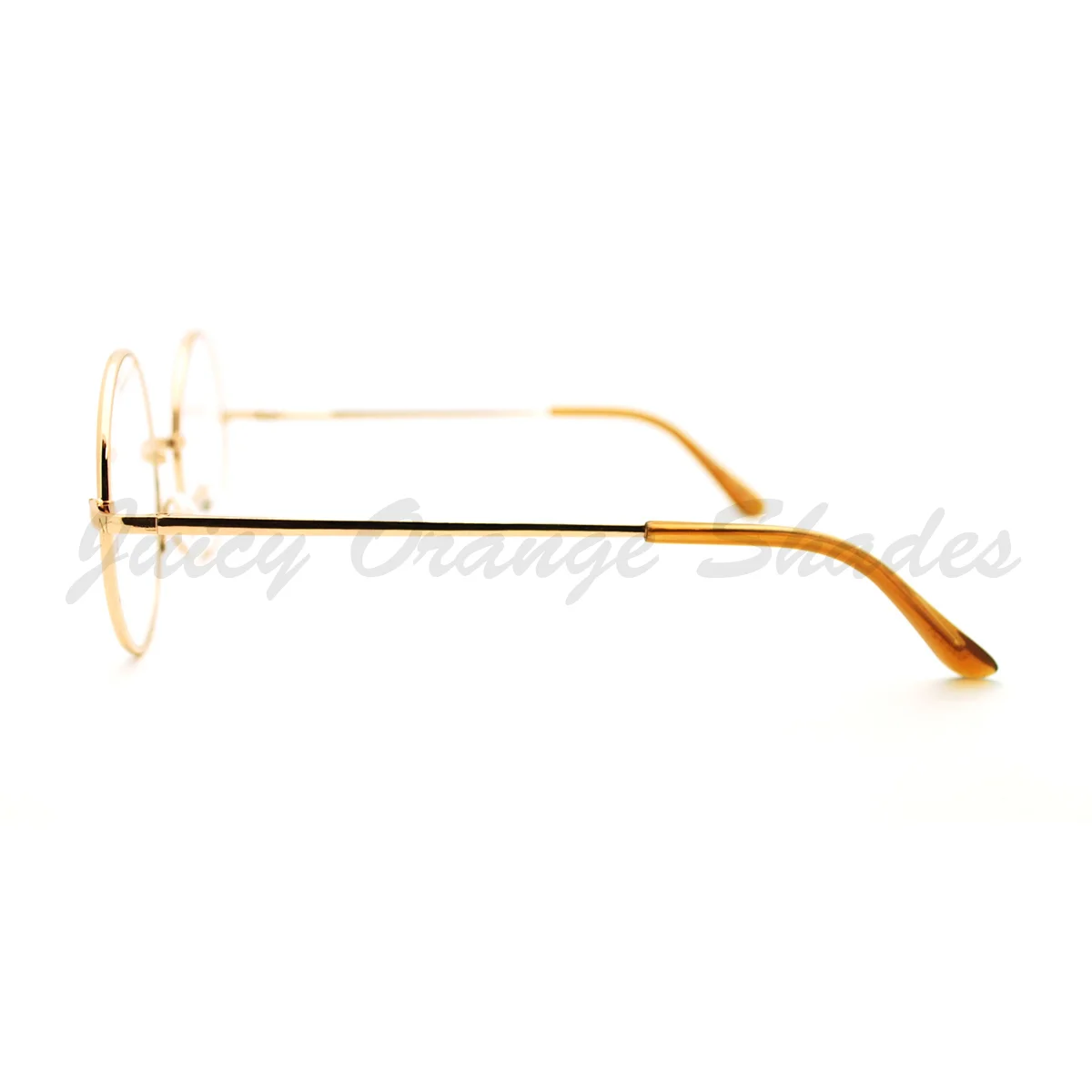 Unisex Round Clear Lens Glasses Thin Metal Circle Frame 2